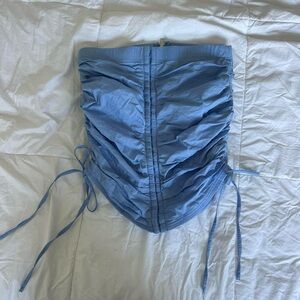 AKIRA Light Blue Zippered Top